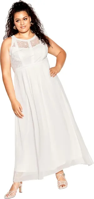 City Chic Women's Panelled Bodice Maxi Dress