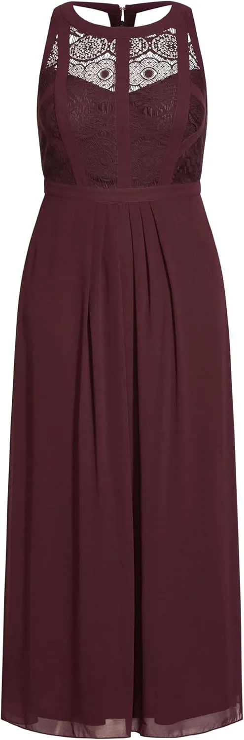 City Chic Women's Panelled Bodice Maxi Dress