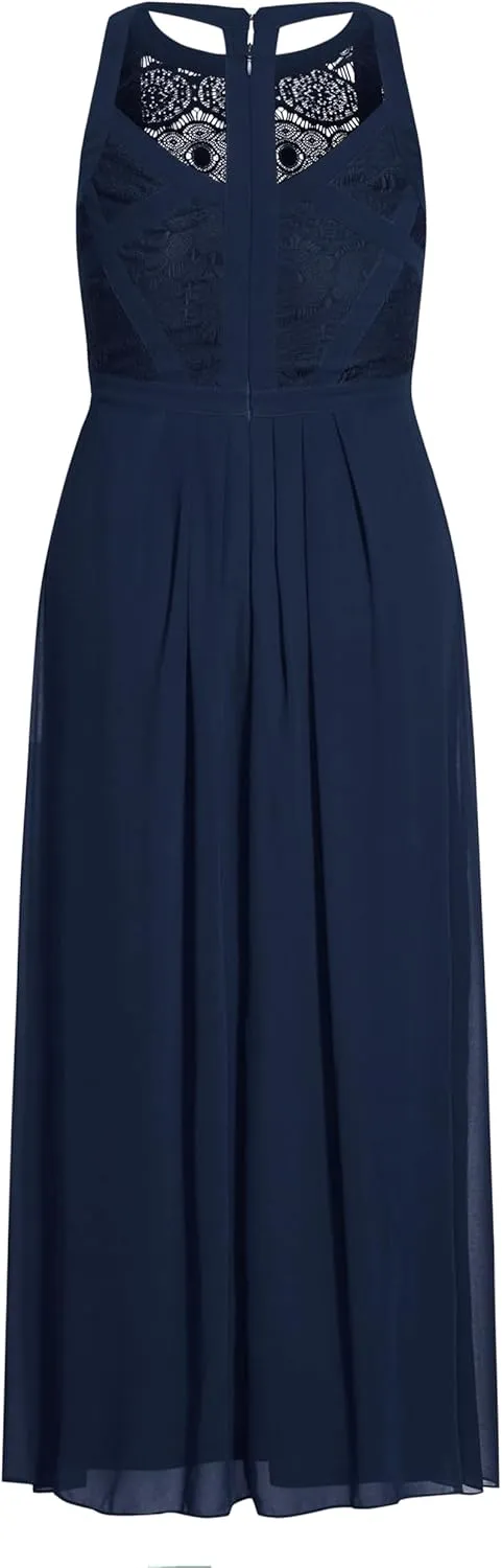City Chic Women's Panelled Bodice Maxi Dress