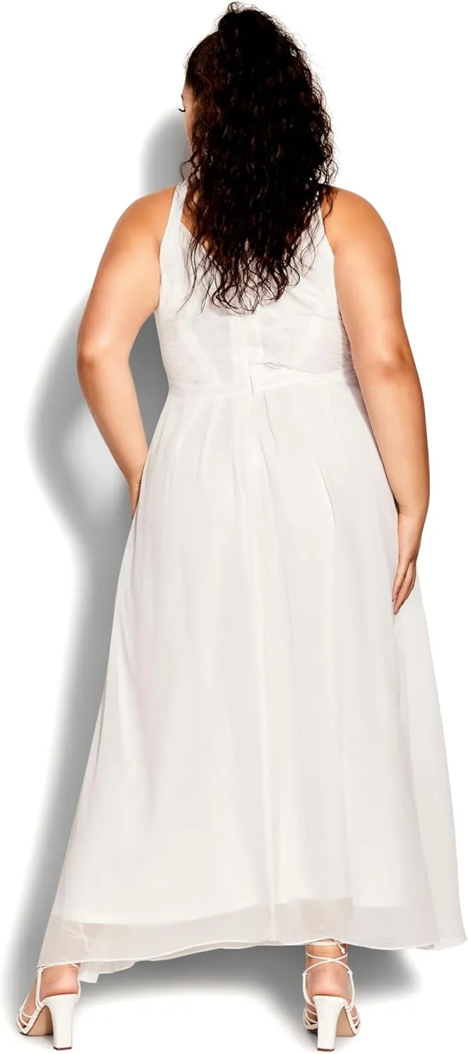 City Chic Women's Panelled Bodice Maxi Dress