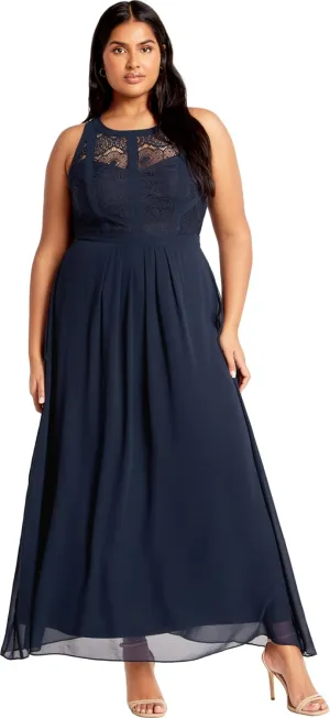City Chic Women's Panelled Bodice Maxi Dress