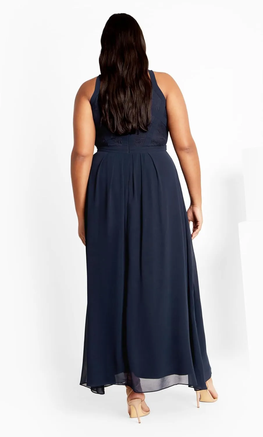 City Chic Women's Panelled Bodice Maxi Dress