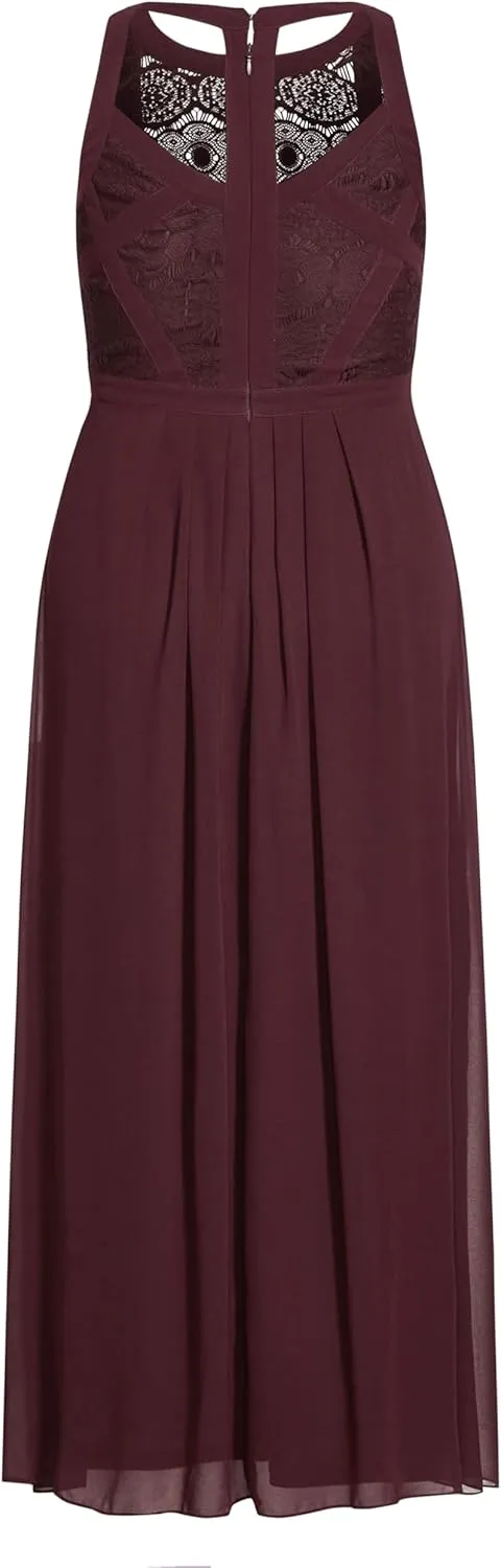 City Chic Women's Panelled Bodice Maxi Dress
