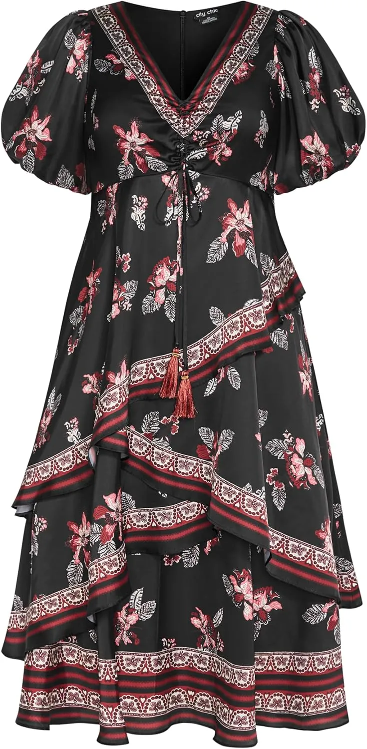 City Chic Women's Plus Size Drama Queen Dress