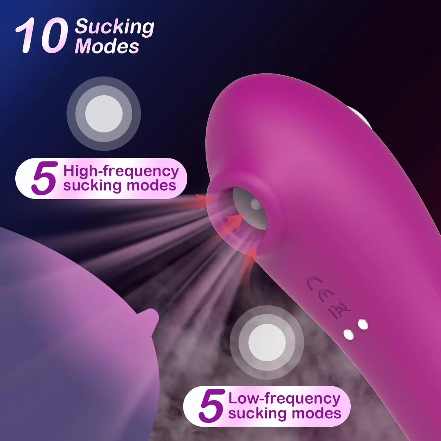 Clitoral Stimulation Sex Toy Vibrator - 3in1 Clitoris G Spot Vibrator, Adult Toy for Women Pleasure, Sucking Massager with 10 Modes, Quiet Mini Vibe, Couple Sex Products for Women