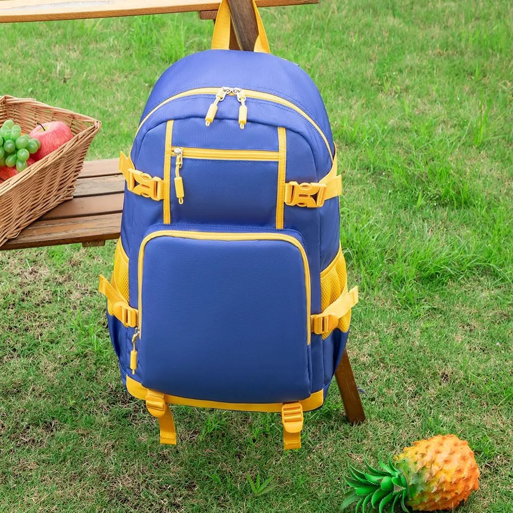 Dazzling Gold 30 Basketball Player SC Creative Backpacks Sports Fan Bookbag Travel Student Backpack For Men Women (2)