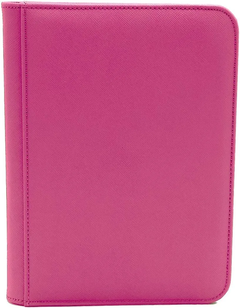 Dex Protection Padded Zipper Binder 4 | 160 Card Storage Capacity | 20 Side Loading Paged Included 4 Card Layout | Zipper Closure | Smooth Matte Padded Finish | Velvet Lined Interior