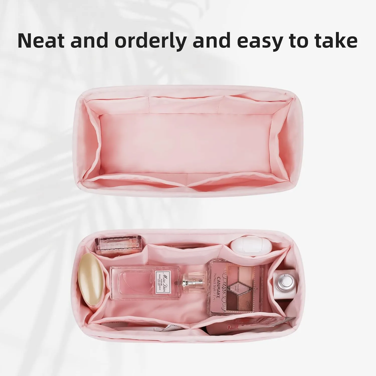 DGAZ Purse Organizer Silky Smooth For LV Graceful PM/MM Bags,Silk,Luxury Handbag Tote in Bag Shapers (Pink, MM)