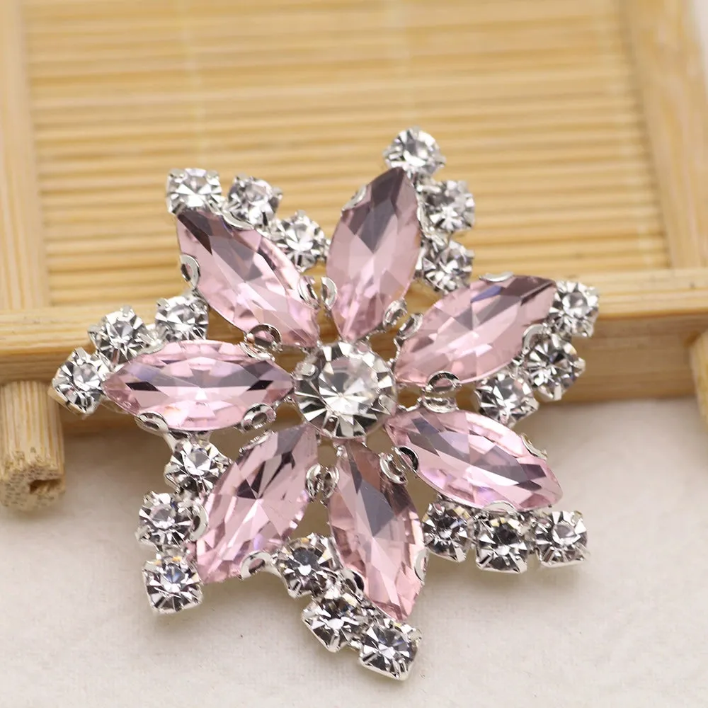DIY stained glass rhinestone corsage for dance headdress party dress performance shoes hats bags decorations jewelry accessories 4.5cm