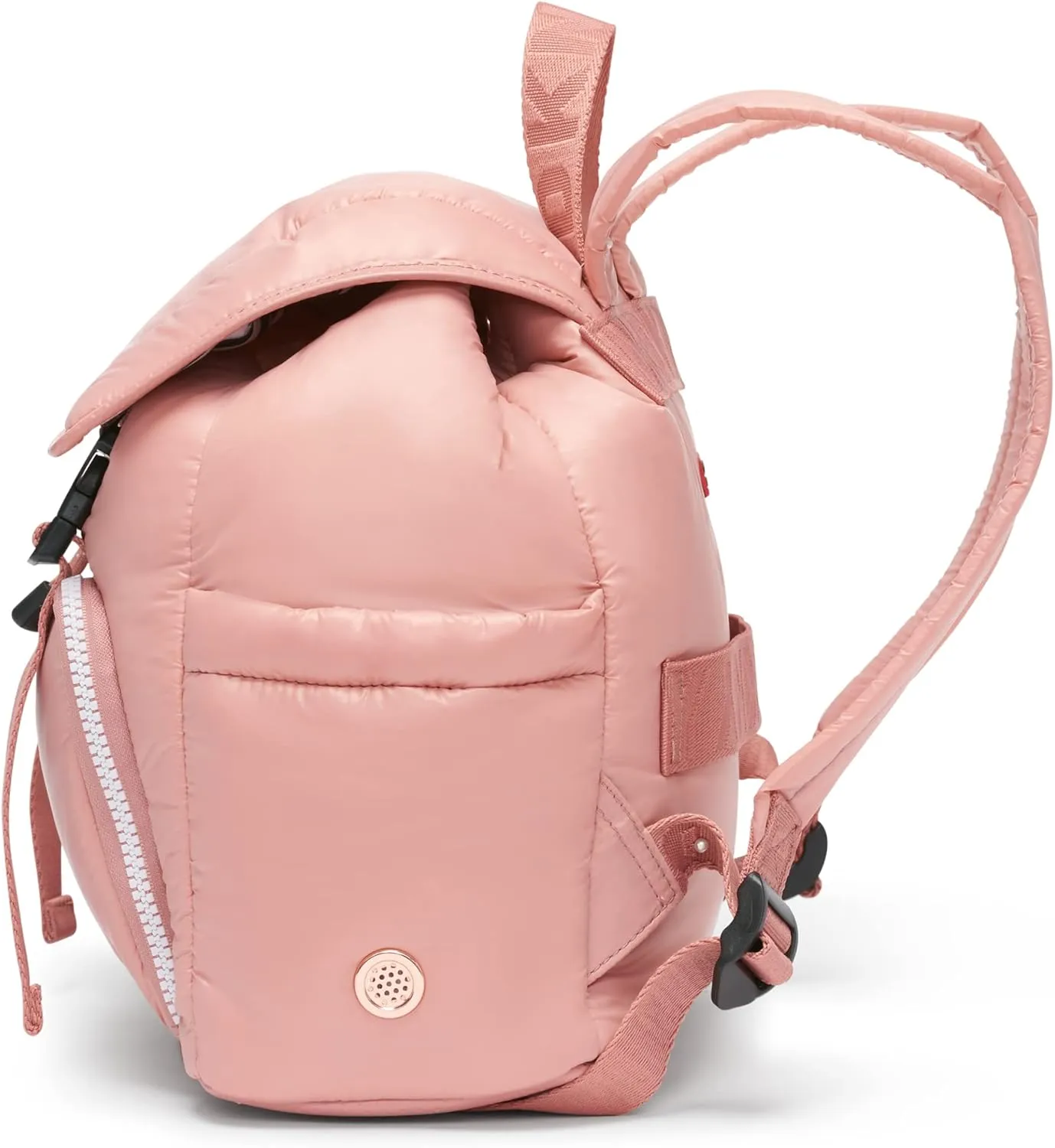 DKNY Women's Lightweight Foldover Backpack with Buckle Straps, Primrose, One Size