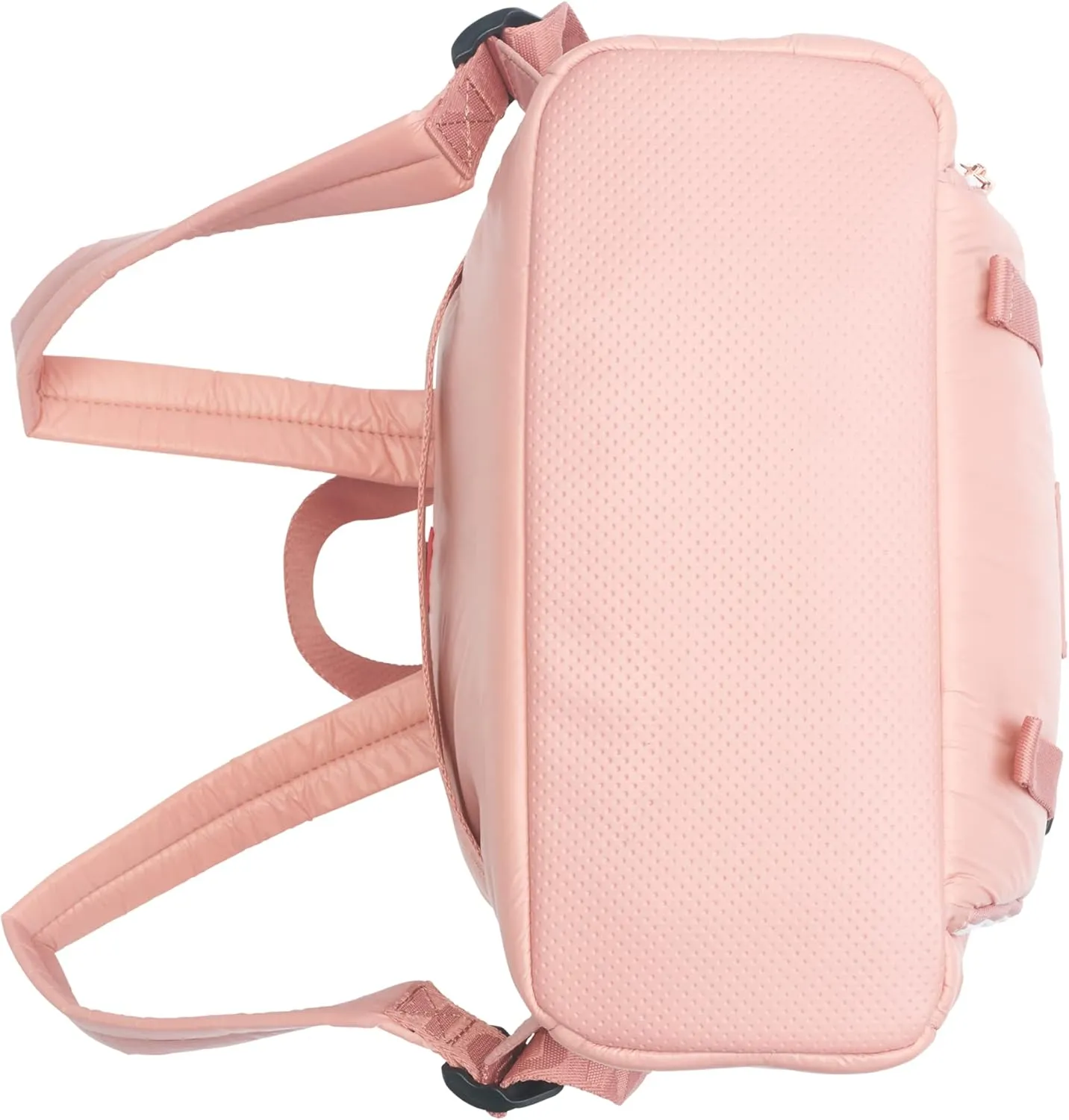 DKNY Women's Lightweight Foldover Backpack with Buckle Straps, Primrose, One Size