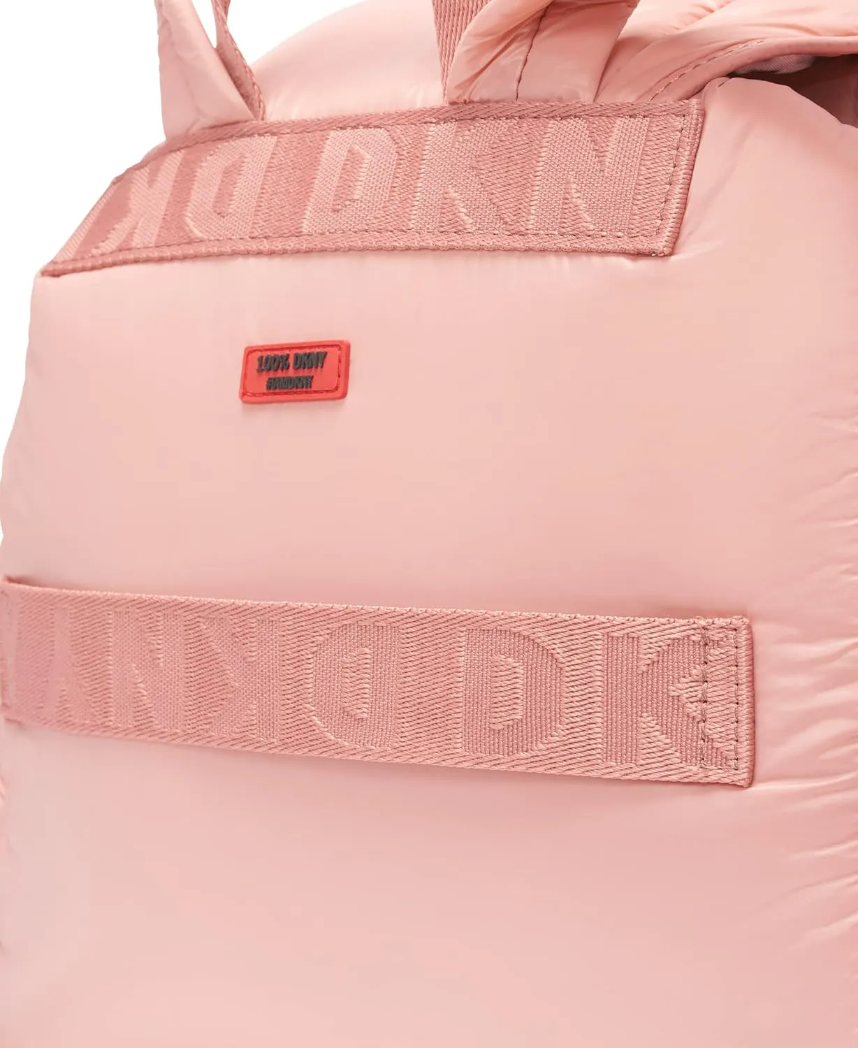DKNY Women's Lightweight Foldover Backpack with Buckle Straps, Primrose, One Size