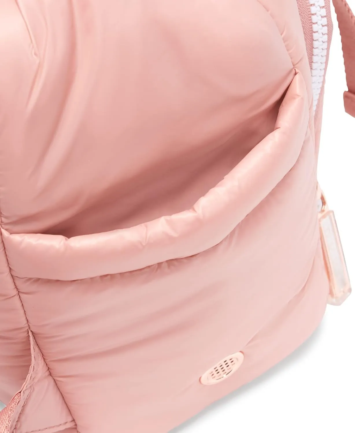 DKNY Women's Lightweight Foldover Backpack with Buckle Straps, Primrose, One Size