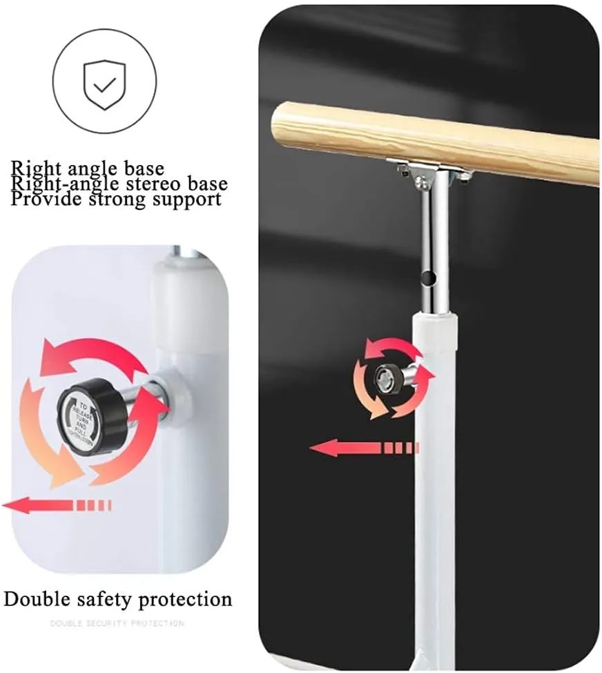 Double Ballet Barre,Wall Mounted Double-Layer Ballet Bar for Kids Adults Home Dancing Fitness