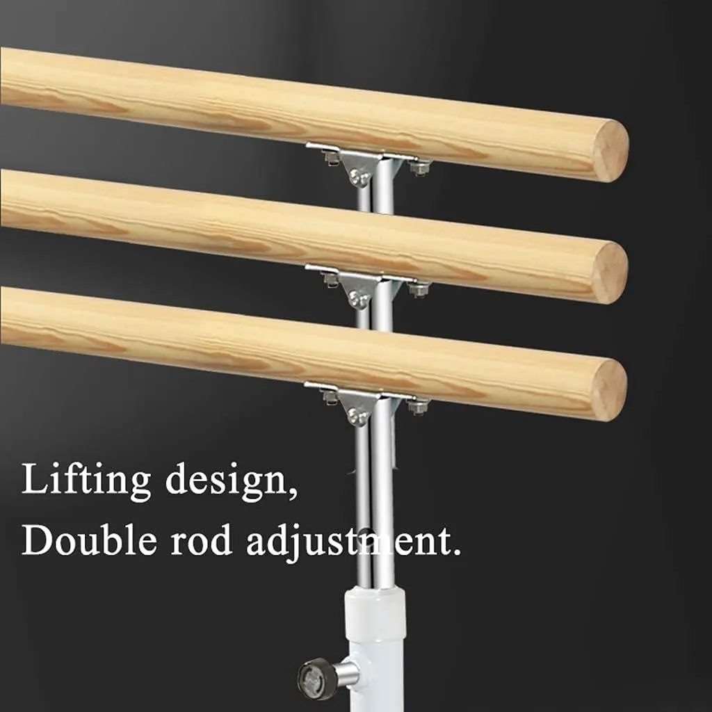 Double Ballet Barre,Wall Mounted Double-Layer Ballet Bar for Kids Adults Home Dancing Fitness