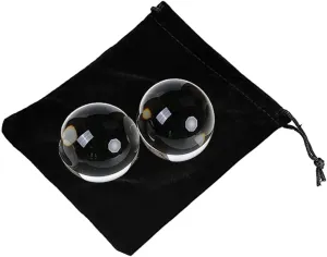DSJUGGLING 2 Pack 2.559" Clear Acrylic Contact Juggling Ball for Beginners - 65mm Small Practice Ball