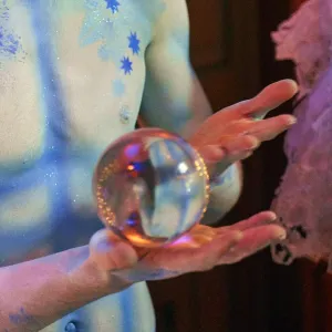 DSJUGGLING 4.33 inch -110mm Clear Acrylic Juggling Ball for Contact Juggling | Great for Beginners and Single Ball Tricks
