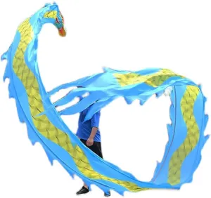 Fitness Toys 3D Colorful Dragon Dance Silk Practice Ribbon Single Printed Dragon Dance Ribbon Square Dance Fitness Dragon Dance Exercise(8m/26ft)