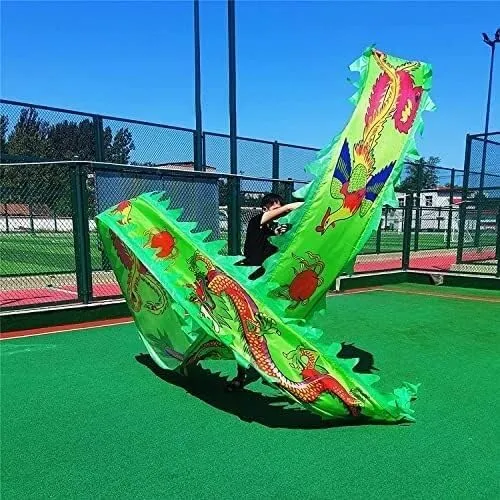 Fitness toys Dragon Ribbon Streamer,Dragon Silk Flowy,3D Colorful Dragon Silk Flowy Spinning & Shaking Poi 8m /10m Dragon Dance Ribbon Streamer Silk Flowy Spinning & Shaking PoiParents Outdoor Park(Gr