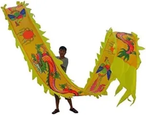 Fitness toys Dragon Ribbon Streamer,Dragon Silk Flowy,3D Colorful Dragon Silk Flowy Spinning & Shaking Poi 8m /10m Dragon Dance Ribbon Streamer Silk Flowy Spinning & Shaking PoiParents Outdoor Park(Ye
