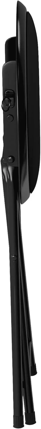 Folding Stool - Backless 18-Inch Stool with 225lb Capacity for Kitchen or Rec Room - Portable Indoor Counter Bar Stools by Lavish Home (Black)