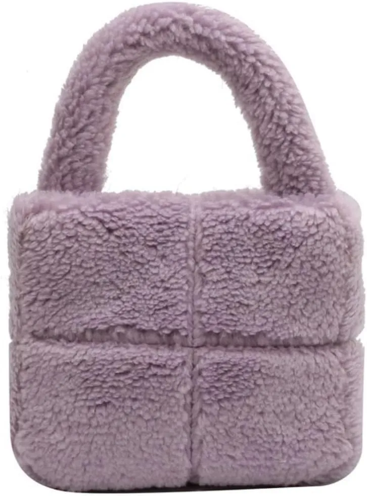 Fuzzy Puffer Tote Aesthetic Crossbody Bag Tote Bag Cute Shoulder Bags Womens