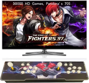 FVBADE [30000 Game in 1] 70S Pandora Box Retro Games Arcade Game Console with Two Separate Host for PC & Projector & TV 3D Games 1-4 Players Category Favorite List Save/Search/Hide/Pause/Delete Game