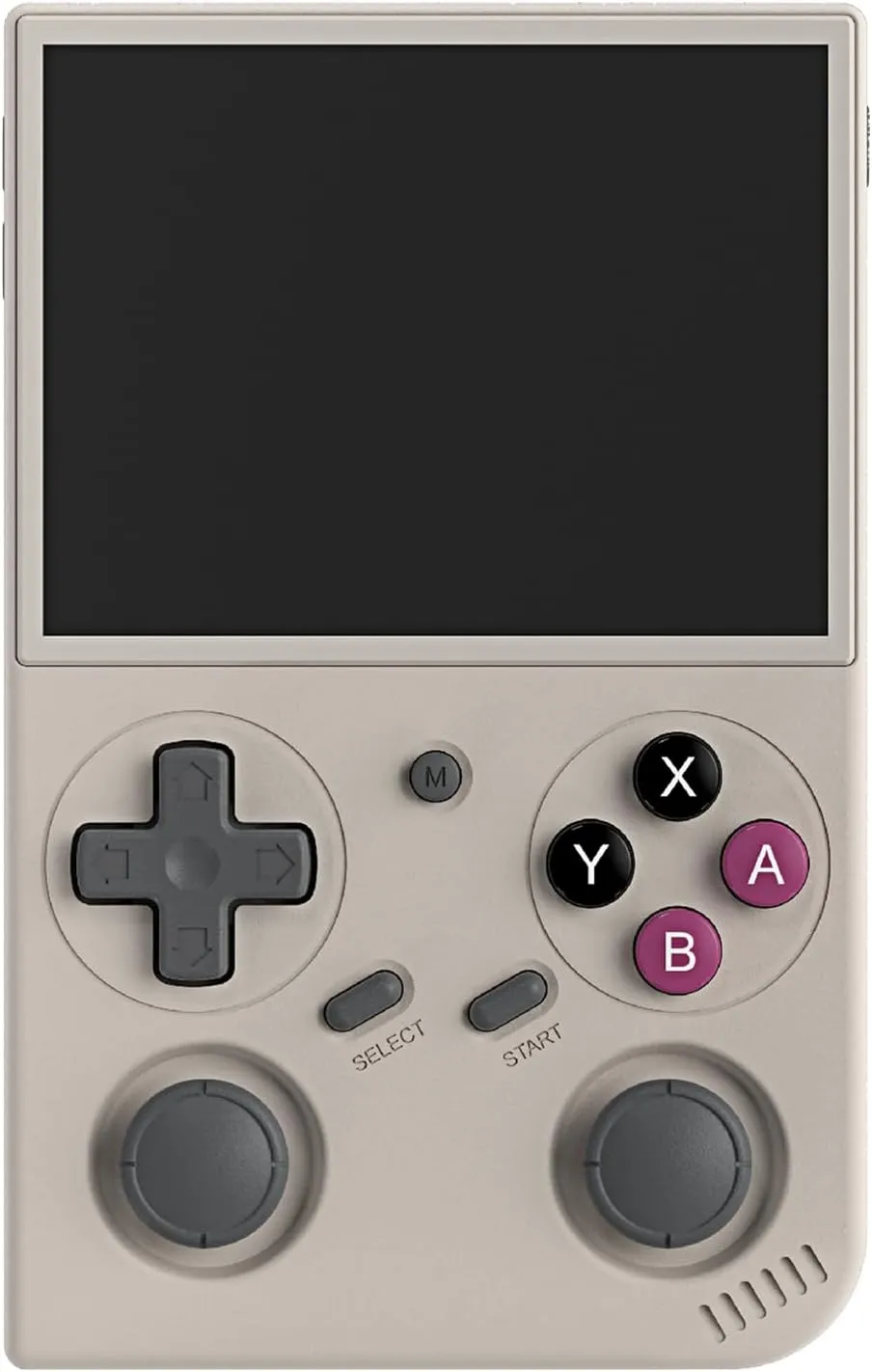 G350 Handheld Game Console , 3.5 Inch IPS Screen Linux System 3200 mAh Battery 4371 Games Preloaded , Portable Retro Video Games Console Support Wired Controller and Earphone (Gray)