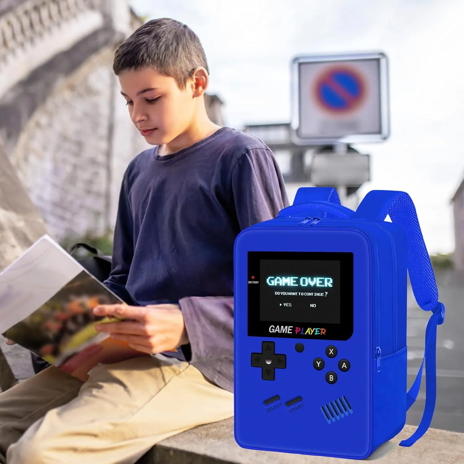 Gamer Backpack for Boys,School Boys Backpack for Kids Children Teens Elementary Middle High School,17" Large Capacity Student Bookbag & Multifunctional Video Game Travel Bag