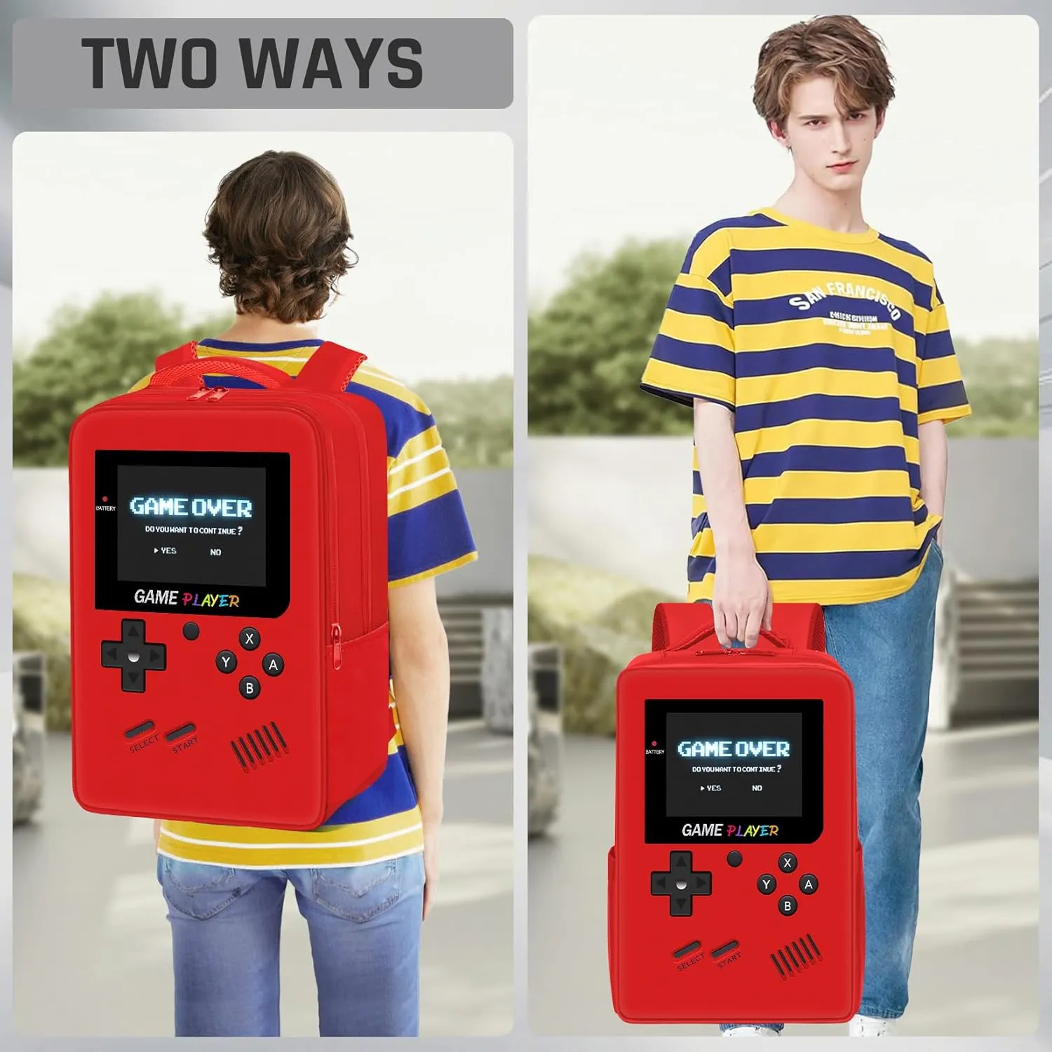 Gamer Backpack for Boys,School Boys Backpack for Kids Children Teens Elementary Middle High School,17" Large Capacity Student Bookbag & Multifunctional Video Game Travel Bag