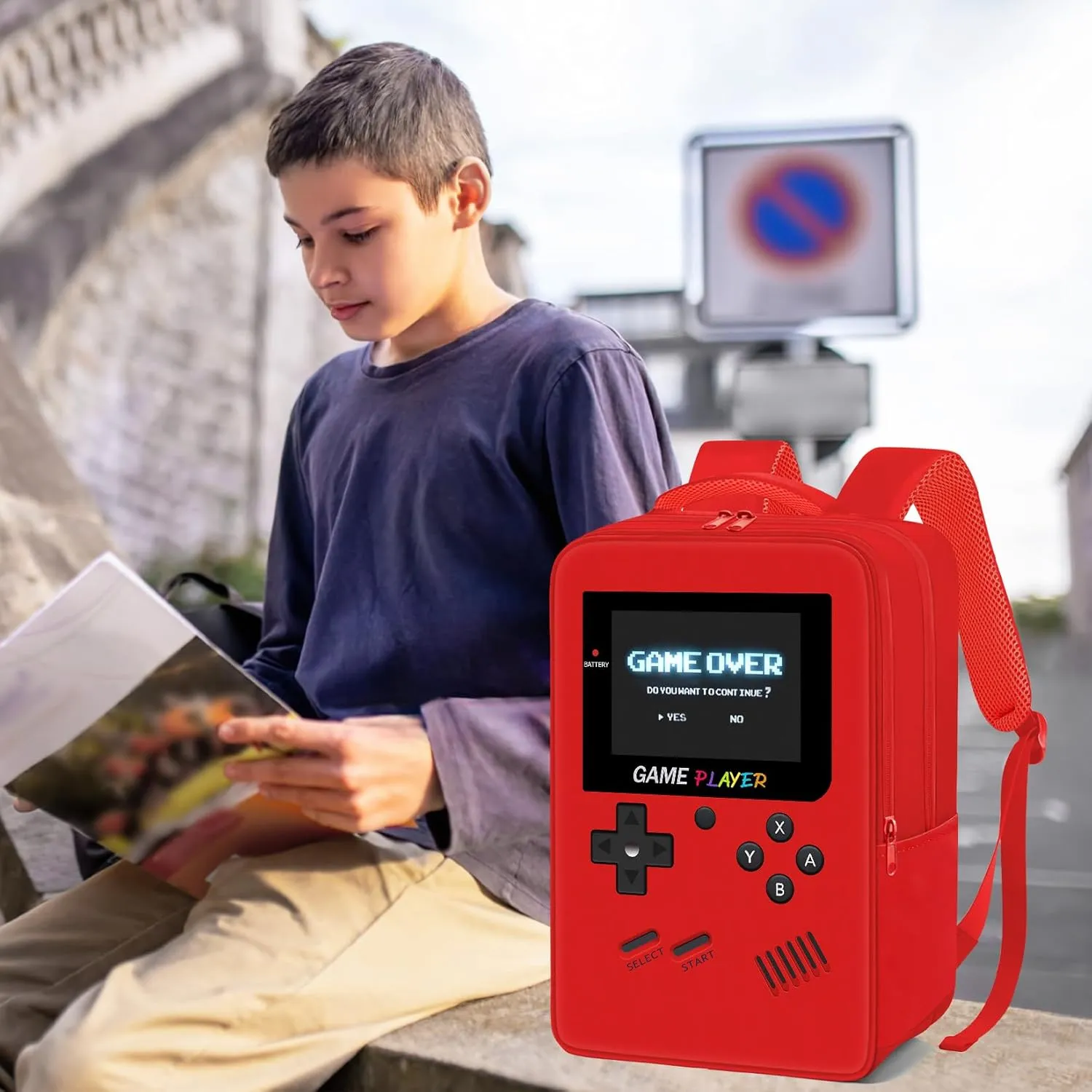 Gamer Backpack for Boys,School Boys Backpack for Kids Children Teens Elementary Middle High School,17" Large Capacity Student Bookbag & Multifunctional Video Game Travel Bag