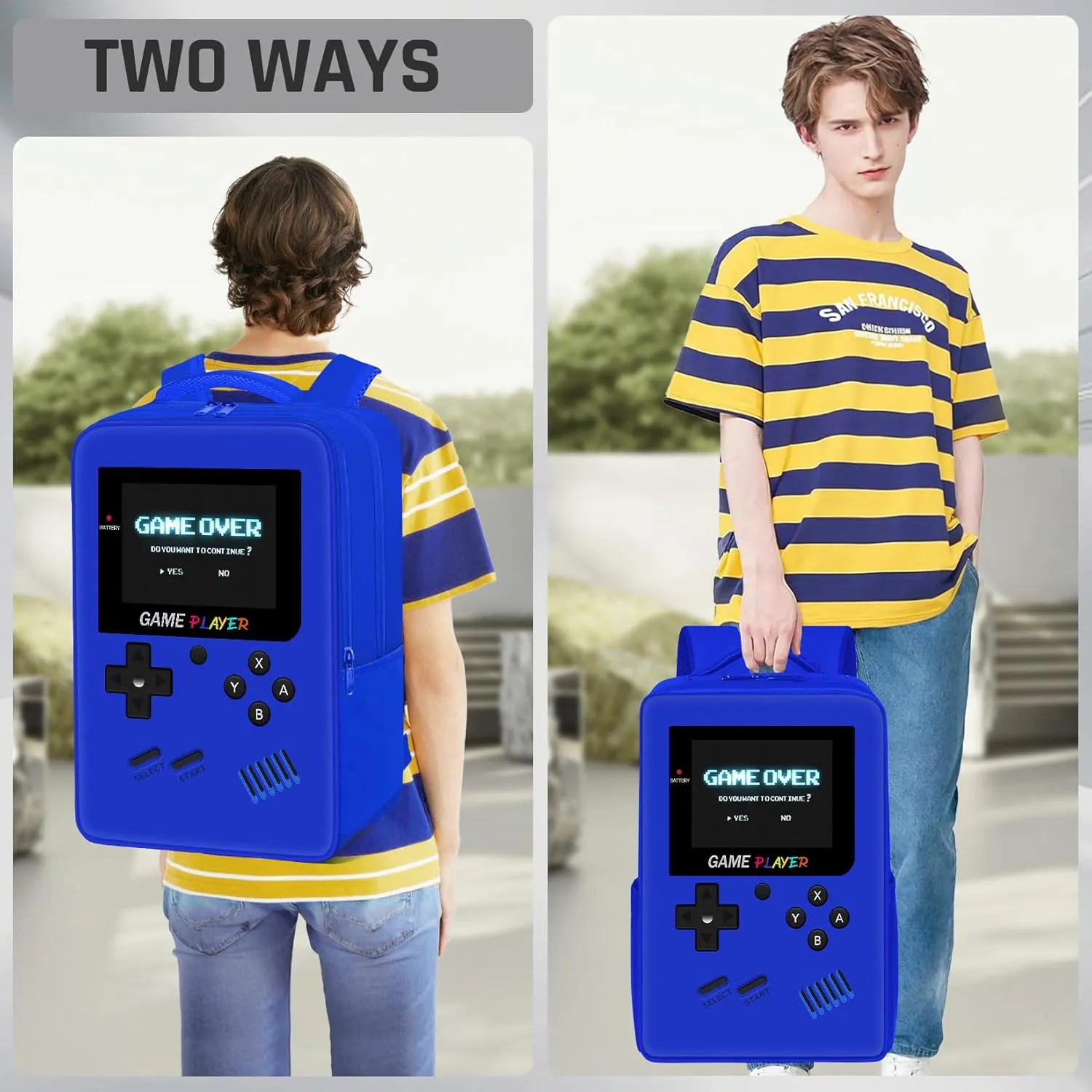 Gamer Backpack for Boys,School Boys Backpack for Kids Children Teens Elementary Middle High School,17" Large Capacity Student Bookbag & Multifunctional Video Game Travel Bag