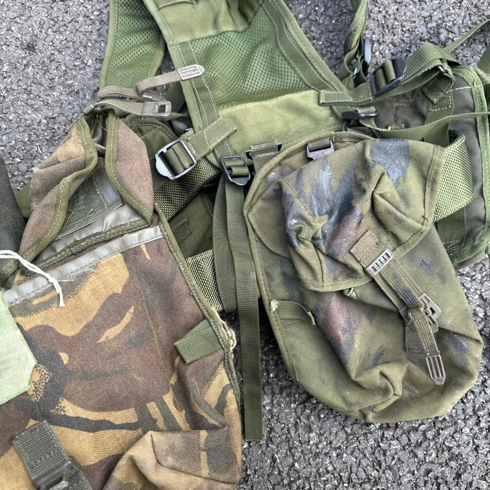Genuine British Army DPM Combat Rig & Pouches - Ideal for Paintball / Airsoft