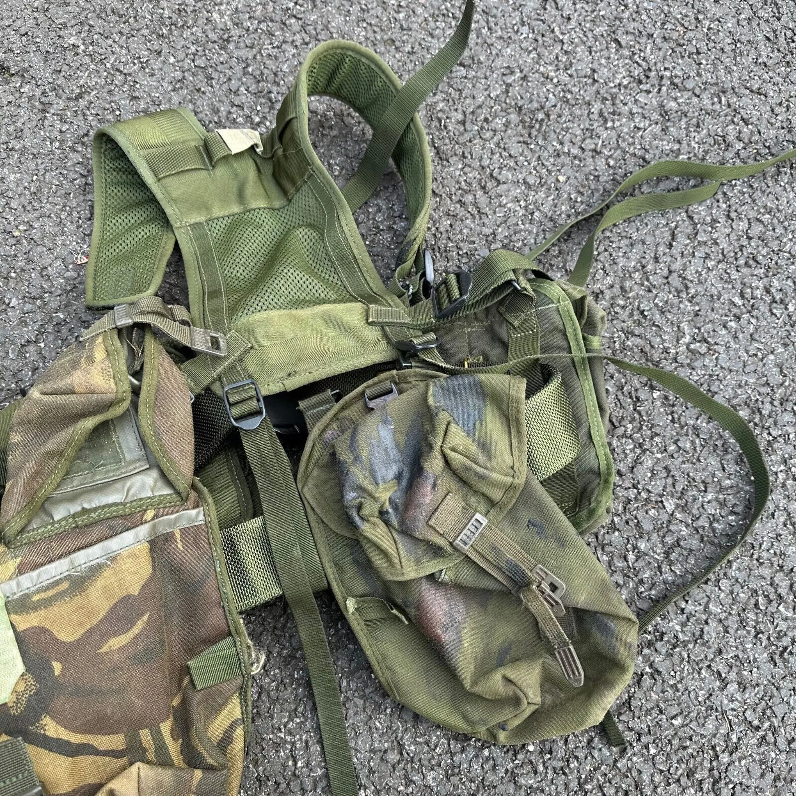 Genuine British Army DPM Combat Rig & Pouches - Ideal for Paintball / Airsoft