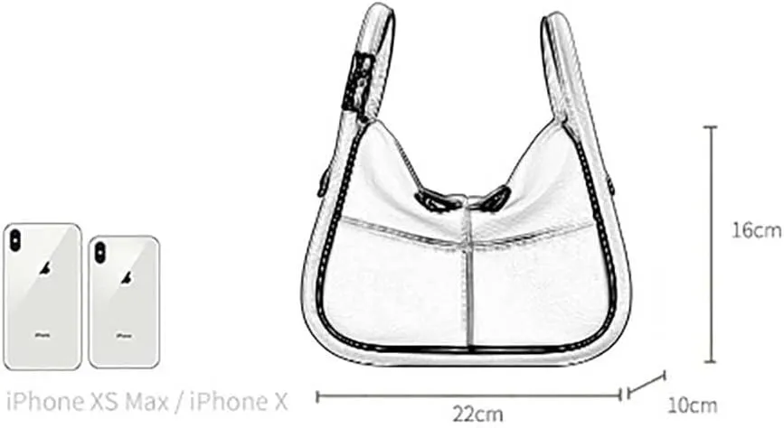 Genuine Leather Shoulder Bag Women's Handheld Cowhide Tote Top-Handle Bags Crossbody Bag