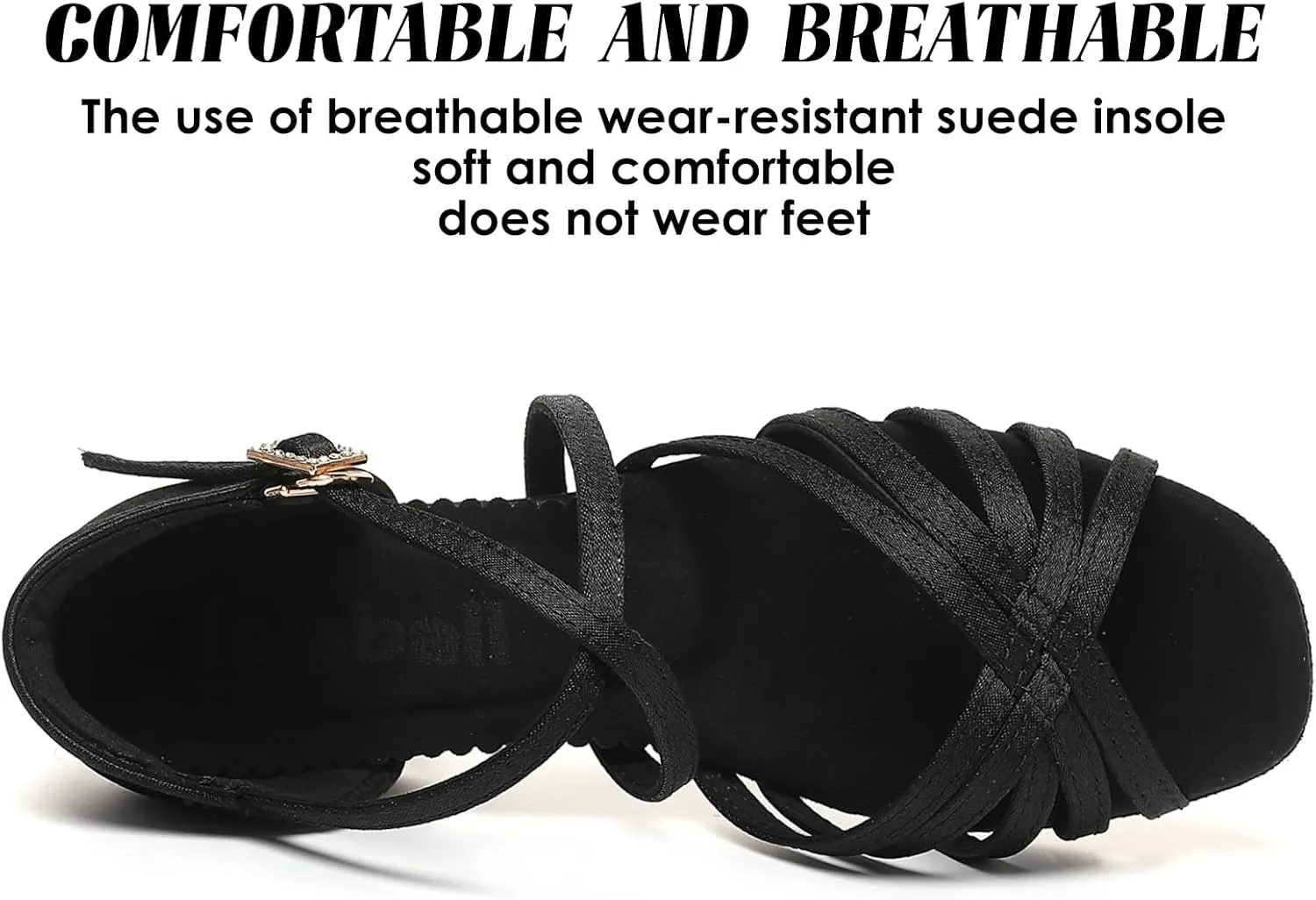 Girls Latin Dance Shoes Low Heels Ballroom Salsa Tango Performance Practice Dance Shoes for Girls Kids, White Black Tan (Toddler/Little Kid/Big Kid)