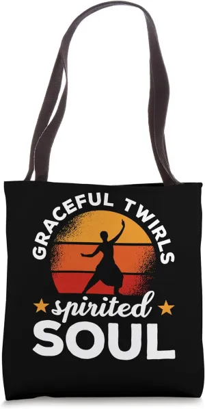 Graceful Twirls Spirited Soul Indian Classical Dance Kathak Tote Bag