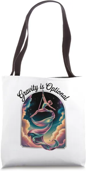 Gravity is optional aerial silks aerial acrobatics circus Tote Bag