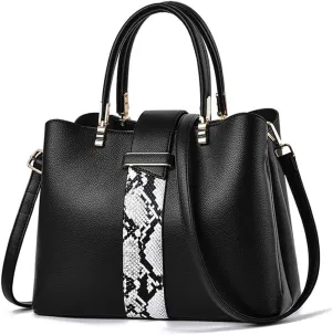 Handbag for Women Large Capacity Tote Bag Snake Leather Shoulder Bag Tote Top Handle Handbag Crossbody Bag