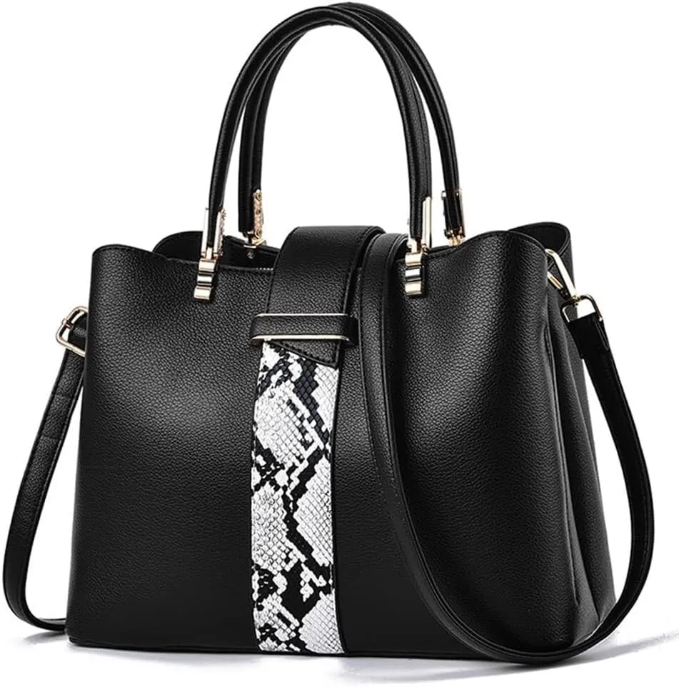 Handbag for Women Large Capacity Tote Bag Snake Leather Shoulder Bag Tote Top Handle Handbag Crossbody Bag