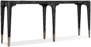 Hooker Furniture Chapman Veneers and Metal Shou Sugi Ban Console Table in Black