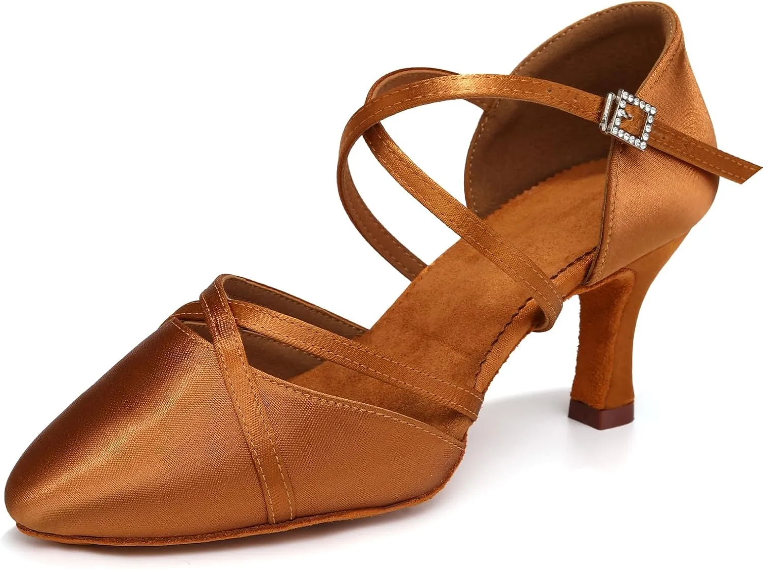 HROYL Women Latin Dance Shoes Salsa Tango Standard Practice Performence Party Closed Toe Ballroom Dance Shoes,Model 933