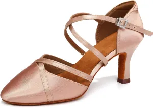 HROYL Women Latin Dance Shoes Salsa Tango Standard Practice Performence Party Closed Toe Ballroom Dance Shoes,Model 933