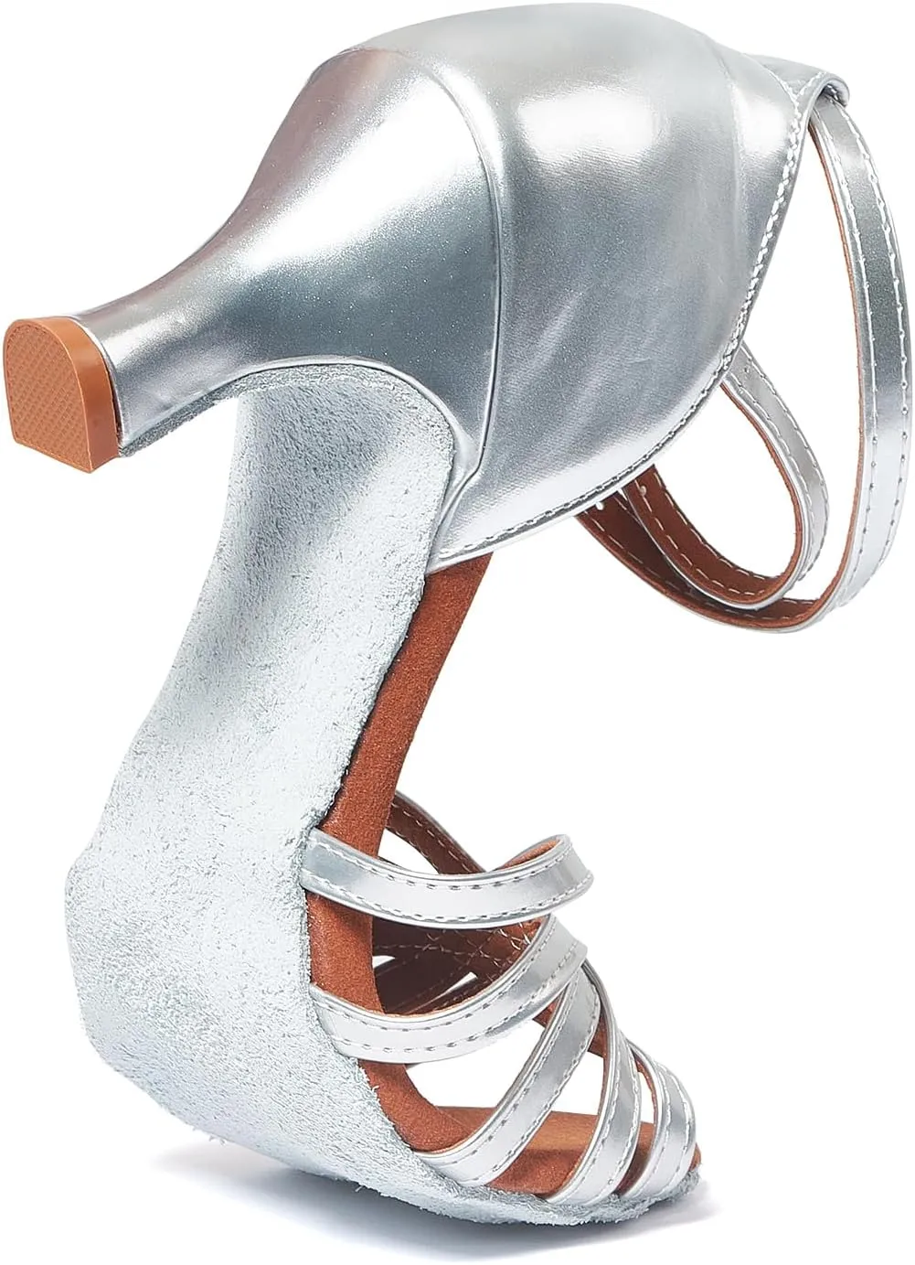 iCKER Womens Latin Dance Shoes Heeled Ballroom Salsa Tango Party Sequin Dance Shoes