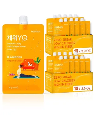 Jadamsun Konjac Jelly Juice (Yogurt, 20 pcs) - Delicious Low-Calorie Healthy Korean Snack, Drinkable Fruit Snack, Sugar-Free, Vegan, Gluten-Free