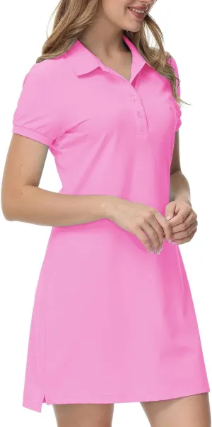 JINSHI Women T Shirt Dress Hiking/Tennis/Golf/Leisure Comfortable and Soft Athletic Dress for Women