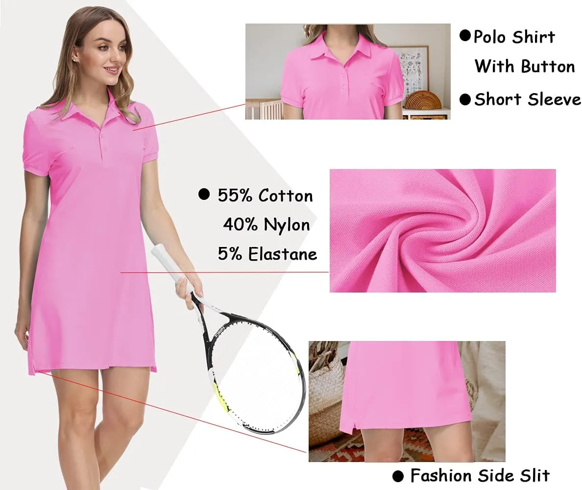 JINSHI Women T Shirt Dress Hiking/Tennis/Golf/Leisure Comfortable and Soft Athletic Dress for Women