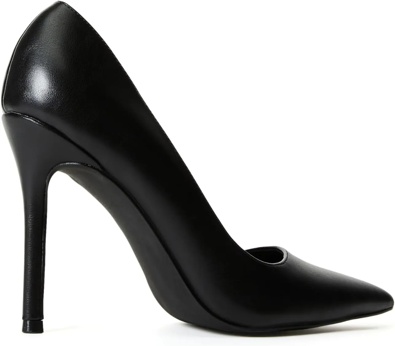 JustFab Women's Closed Toe Pointed Toe Kitten Heels Slip-on Pumps Backless Fashion Dress Shoes for Women Naomi