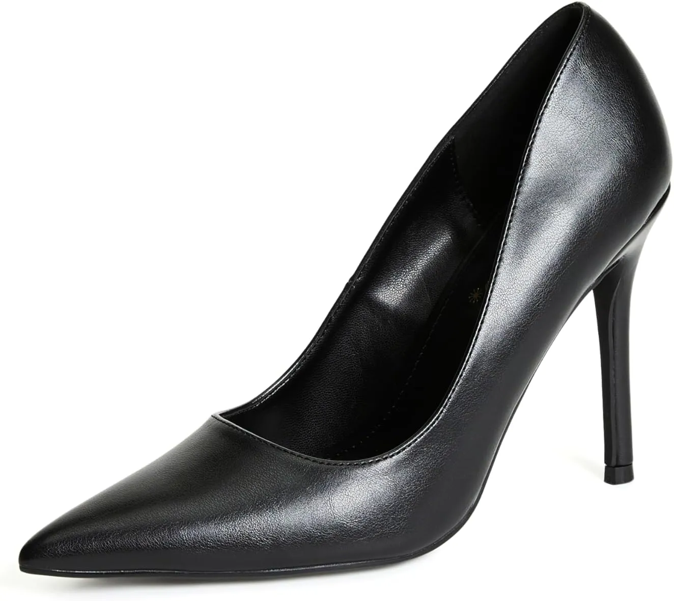 JustFab Women's Closed Toe Pointed Toe Kitten Heels Slip-on Pumps Backless Fashion Dress Shoes for Women Naomi