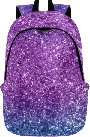 Ladies Cute Backpack for Women Daypack Colorful Space Glitter Simple Gifts Teen College Bookbag